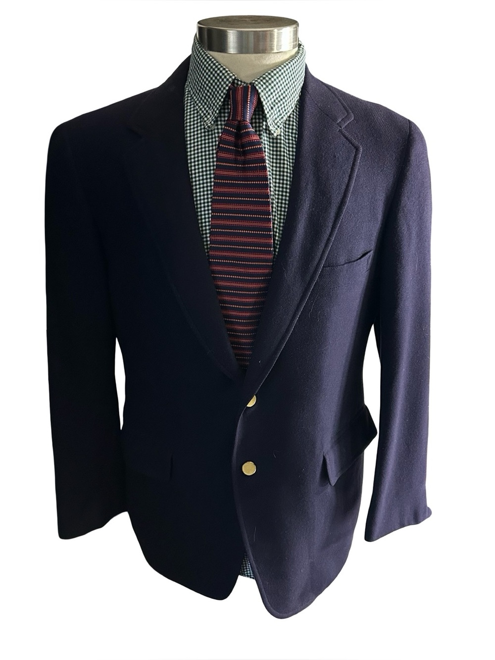 Vtg The Metropolitan Purple Plum 100% Cashmere Suit Jacket Sz 42R Sports Coat